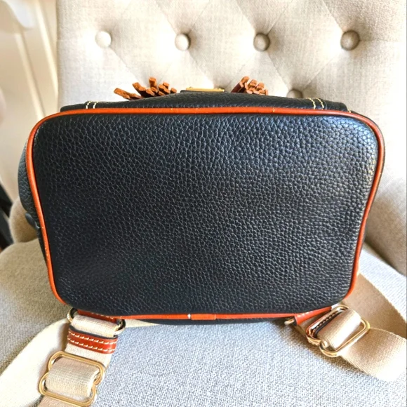 Dooney & Bourke Black Pebbled Leather Backpack - Picture 5 of 12